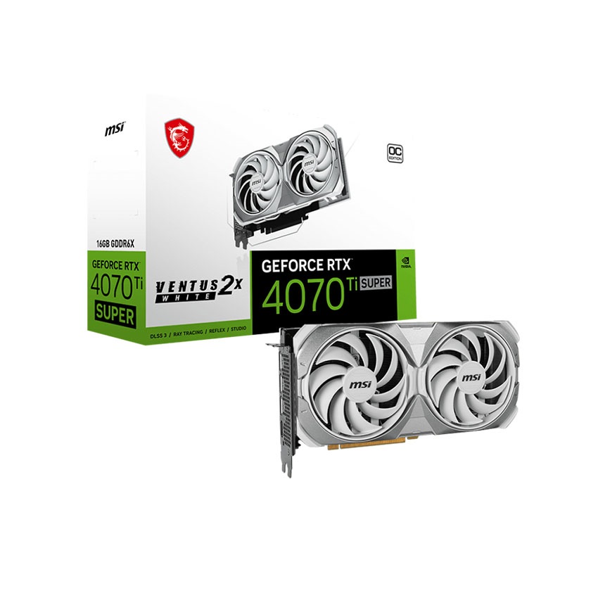 VGA MSI RTX 4070 Ti SUPER 16G VENTUS 2X White OC