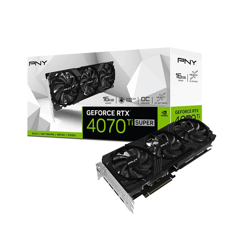 VGA PNY RTX 4070 Ti SUPER 16GB VERTO Overclocked Triple Fan DLSS 3