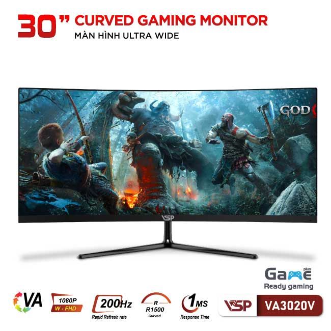 Màn hình VSP VA3020V (30 inch/WFHD/VA/200Hz/1ms/Cong)