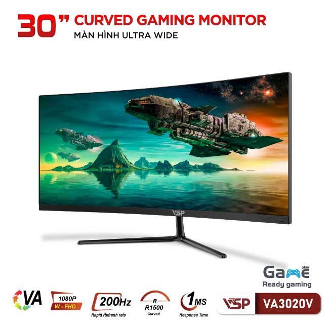 Màn hình VSP VA3020V (30 inch/WFHD/VA/200Hz/1ms/Cong)