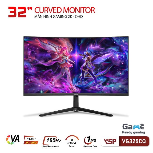 Màn hình Gaming VSP VG325CQ (32 inch/2K/VA/165Hz/1ms/Cong)