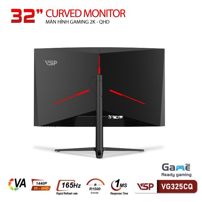 Màn hình Gaming VSP VG325CQ (32 inch/2K/VA/165Hz/1ms/Cong)