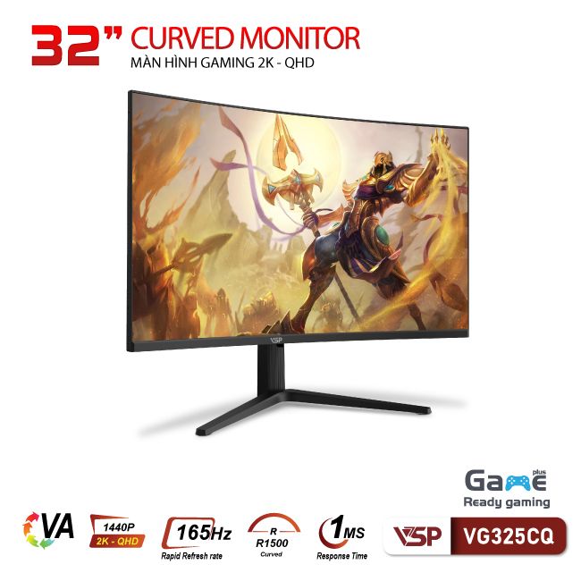 Màn hình Gaming VSP VG325CQ (32 inch/2K/VA/165Hz/1ms/Cong)