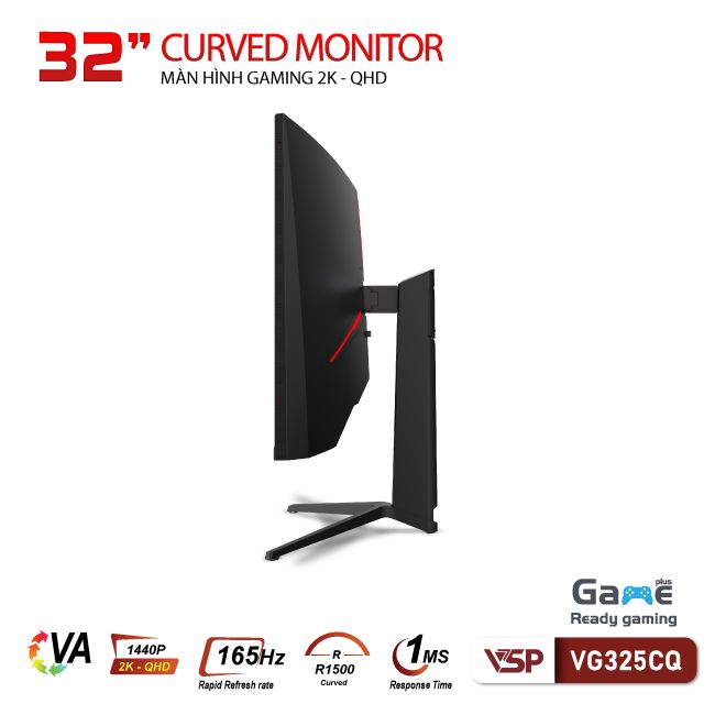 Màn hình Gaming VSP VG325CQ (32 inch/2K/VA/165Hz/1ms/Cong)