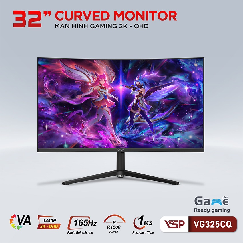 Màn hình Gaming VSP VG325CQ (32 inch/2K/VA/165Hz/1ms/Cong)