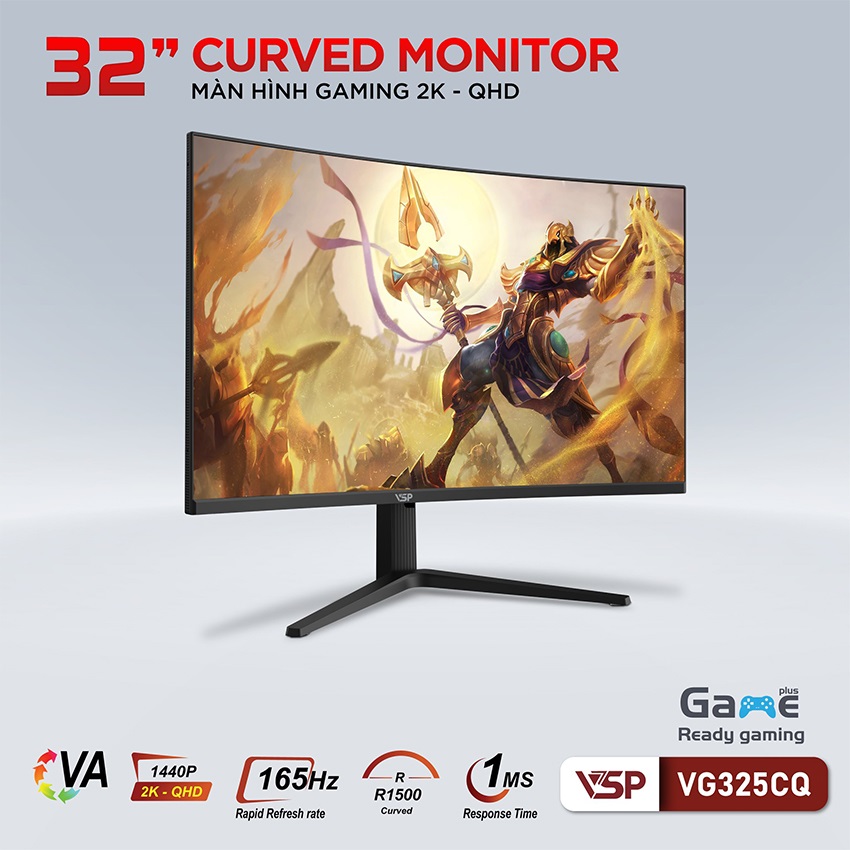 Màn hình Gaming VSP VG325CQ (32 inch/2K/VA/165Hz/1ms/Cong)