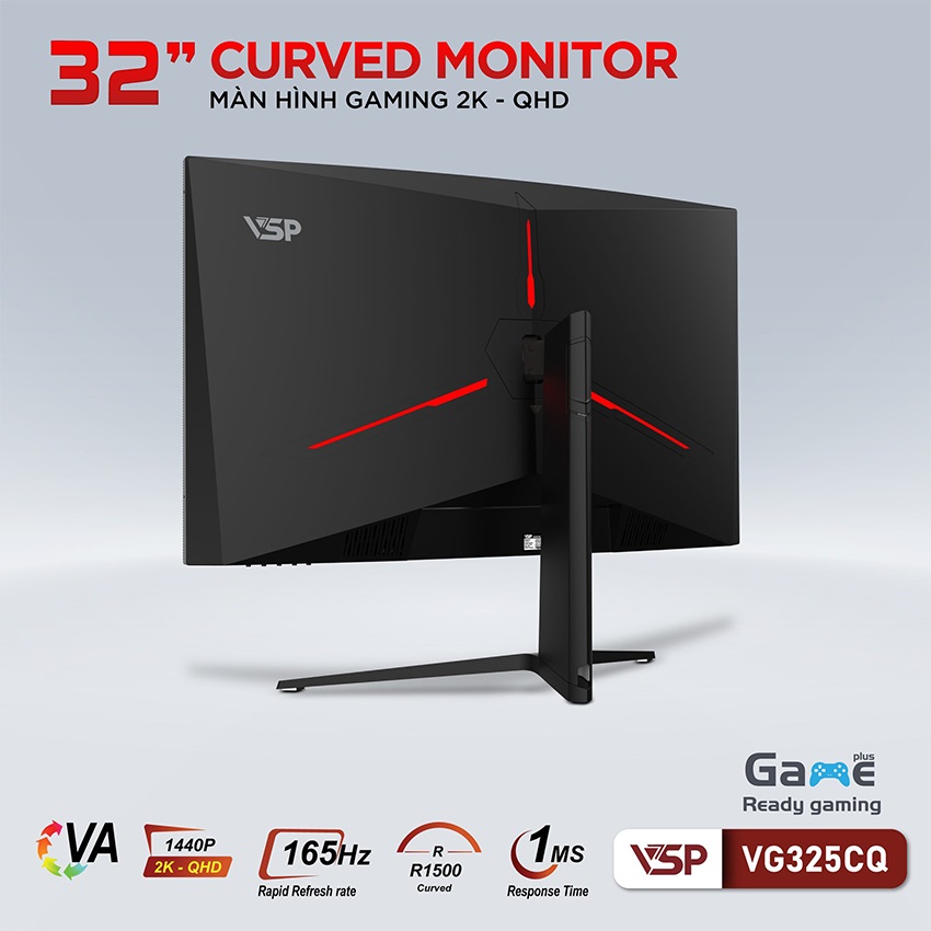 Màn hình Gaming VSP VG325CQ (32 inch/2K/VA/165Hz/1ms/Cong)