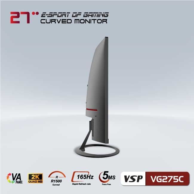 Màn hình Gaming VSP VG275C (27 inch/QHD/VA/165Hz/5ms/Cong)