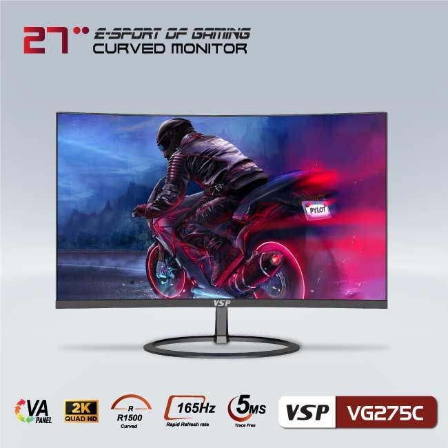 Màn hình Gaming VSP VG275C (27 inch/QHD/VA/165Hz/5ms/Cong)