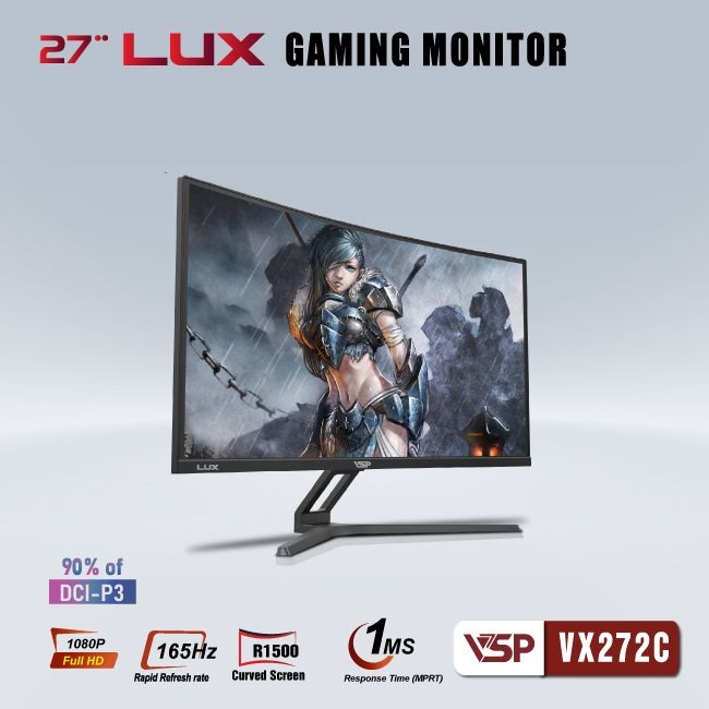 Màn hình cong VSP 27inch VX272C (27 inch/FHD/VA/165Hz/1ms/Cong)