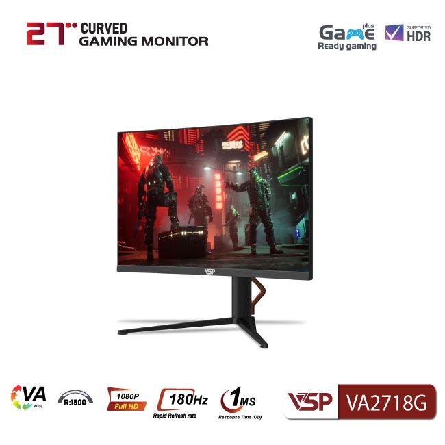 Màn hình cong VSP 27inch VA2718G (27 inch/FHD/VA/180Hz/1ms/Cong)