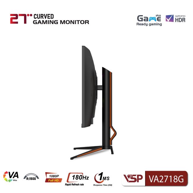 Màn hình cong VSP 27inch VA2718G (27 inch/FHD/VA/180Hz/1ms/Cong)