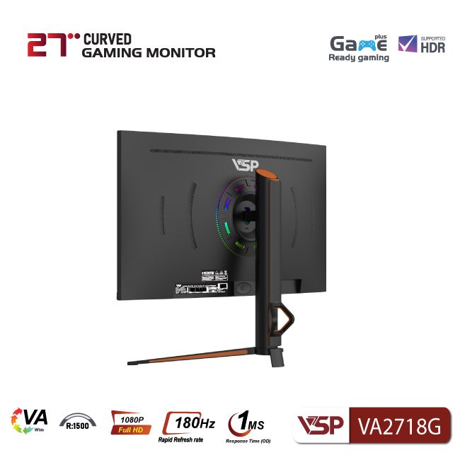Màn hình cong VSP 27inch VA2718G (27 inch/FHD/VA/180Hz/1ms/Cong)
