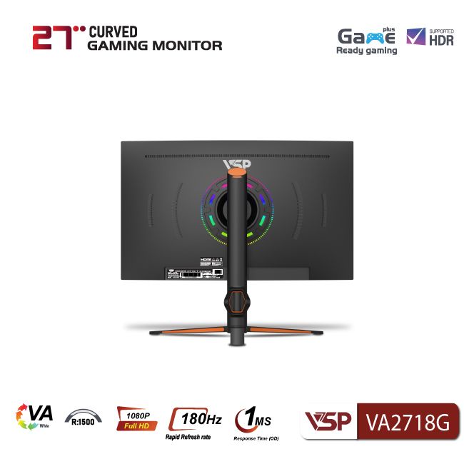 Màn hình cong VSP 27inch VA2718G (27 inch/FHD/VA/180Hz/1ms/Cong)
