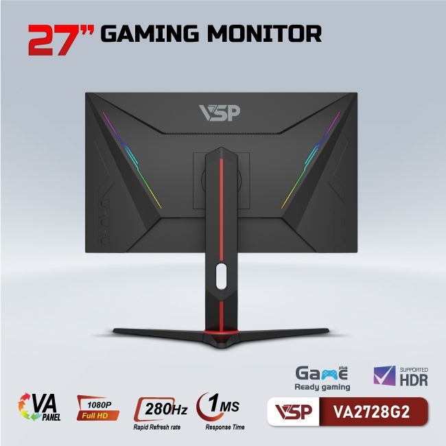 Màn hình VSP 27inch VA2728G2 - 280Hz (27 inch/FHD/VA/280Hz/1ms/Phẳng)