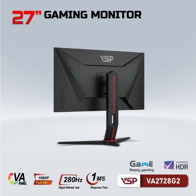 Màn hình VSP 27inch VA2728G2 - 280Hz (27 inch/FHD/VA/280Hz/1ms/Phẳng)