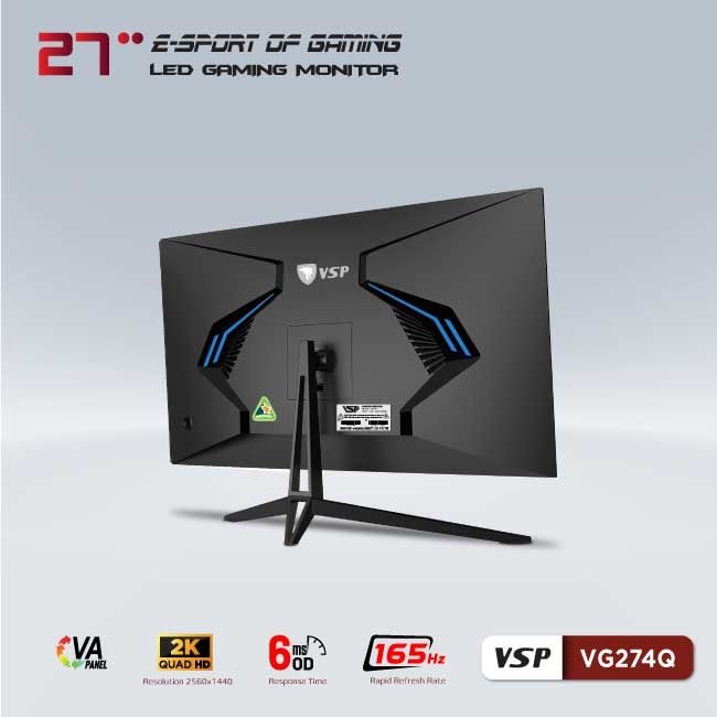 Màn hình Gaming VSP VG274Q (27 inch/QHD/VA/165Hz/6ms)