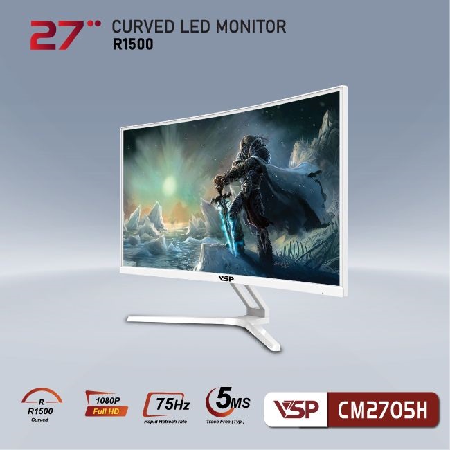 Màn hình cong VSP Thinking 27inch - CM2705H - Trắng