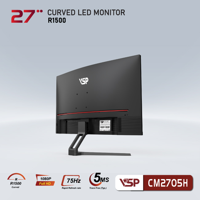 Màn hình cong VSP Thinking 27inch - CM2705H - 75Hz - Đen