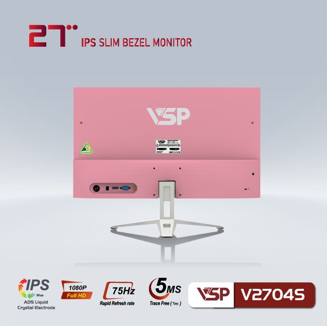 Màn hình VSP V2704S (27 inch/FHD/IPS/75Hz/5ms/Pink)