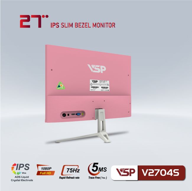 Màn hình VSP V2704S (27 inch/FHD/IPS/75Hz/5ms/Pink)