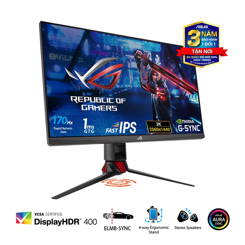 Màn hình ASUS ROG Strix XG279Q (27 inch/QHD/Fast IPS/170Hz/1ms/Loa)