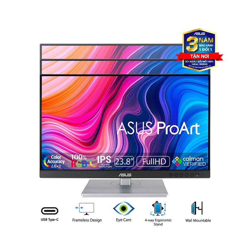 Màn hình Asus ProArt PA247CV (23.8inch/FHD/IPS/75Hz/5ms/USB TypeC)