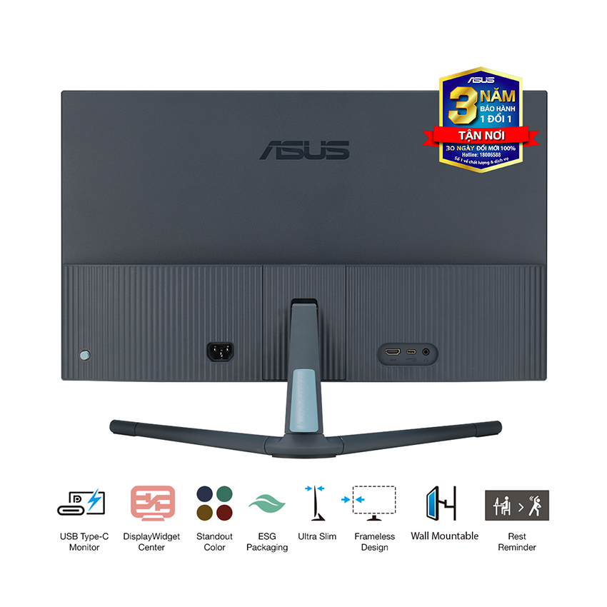 Màn hình ASUS VU249CFE-B (23.8 inch/FHD/IPS/100Hz/1ms/USB-C)