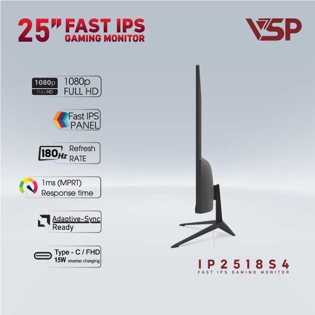 Màn hình VSP IP2518S4 (24.5 inch/FHD/Fast IPS/180Hz/1ms)