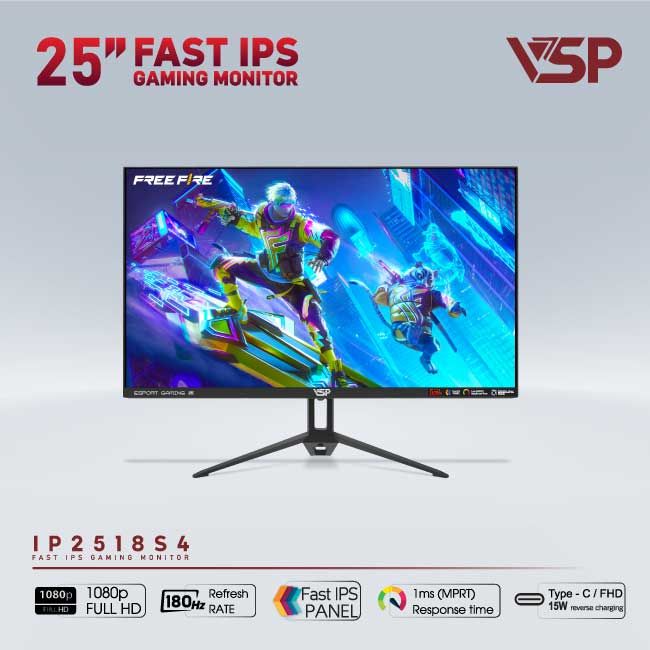 Màn hình VSP IP2518S4 (24.5 inch/FHD/Fast IPS/180Hz/1ms)