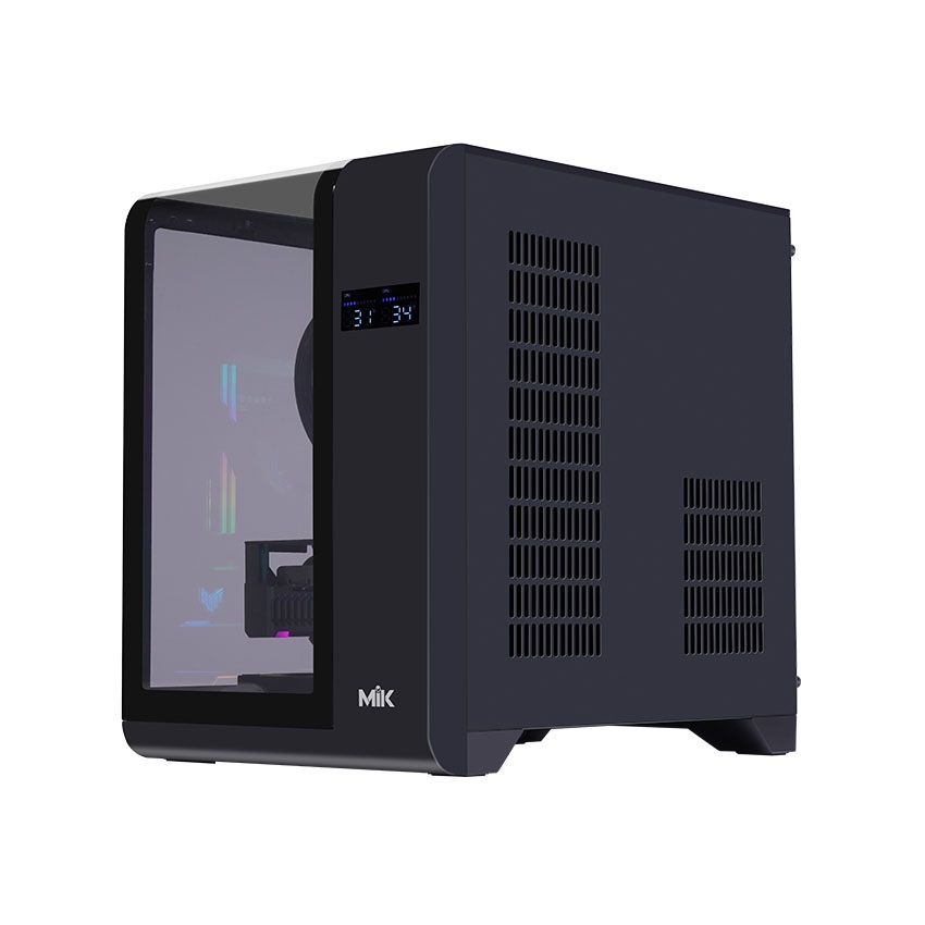 Vỏ Case MIK BARBATOS M BLACK (mATX/Mid Tower/Màu đen)