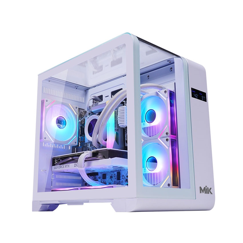 Vỏ Case MIK BARBATOS M WHITE (mATX/Mid Tower/Màu trắng)