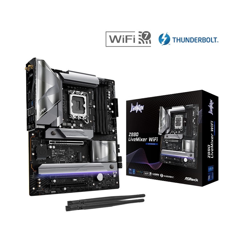 Mainboard Asrock Z890 LiveMixer WiFi DDR5 (Wifi+Bluetooth+Thunderbolt 4)