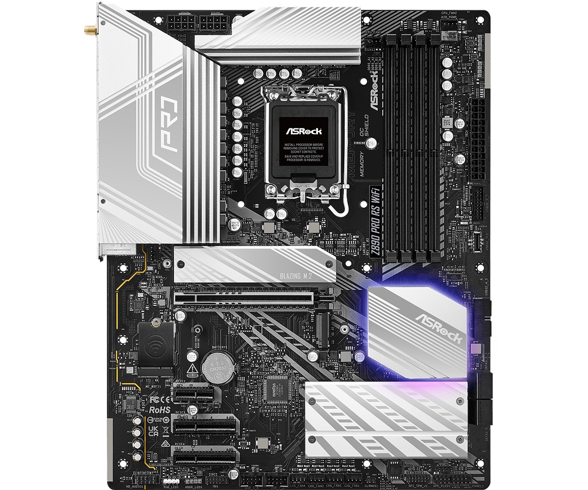 Mainboard ASROCK Z890 Pro RS WIFI (Intel Z890, Socket 1851, ATX, 4 khe RAM DDR5)