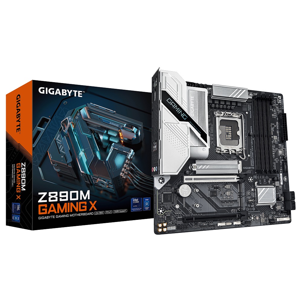 Mainboard GIGABYTE Z890M GAMING X (Intel Z890, Socket 1851, Micro ATX, 4 khe RAM DDR5)