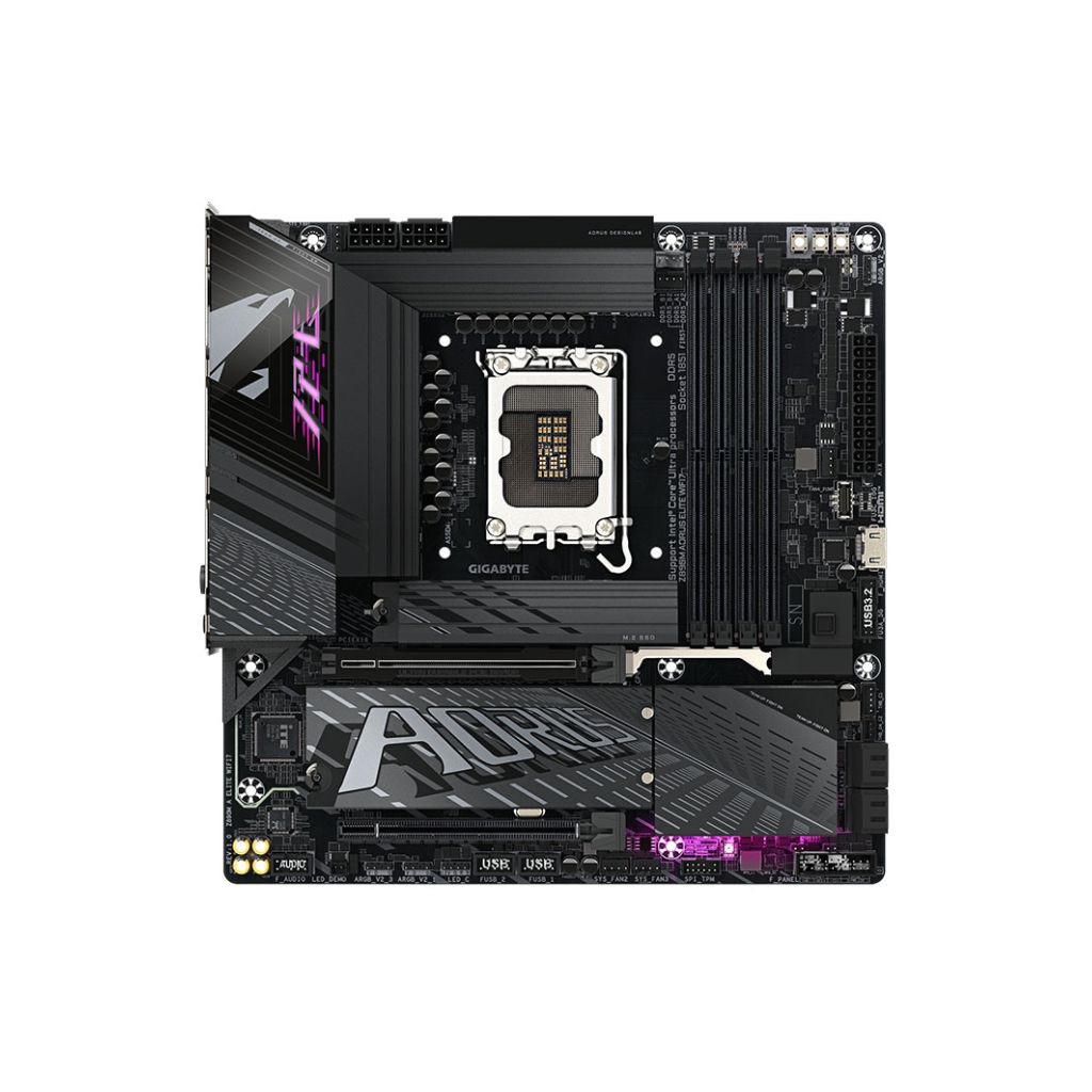 Mainboard GIGABYTE Z890M AORUS ELITE WIFI7 (Intel Z890, Socket 1851, Micro ATX, 4 khe RAM DDR5)