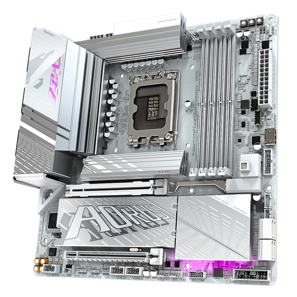 Mainboard GIGABYTE Z890M AORUS ELITE WIFI7 ICE (Intel Z890, Socket 1851, Micro ATX, 4 khe RAM DDR5)