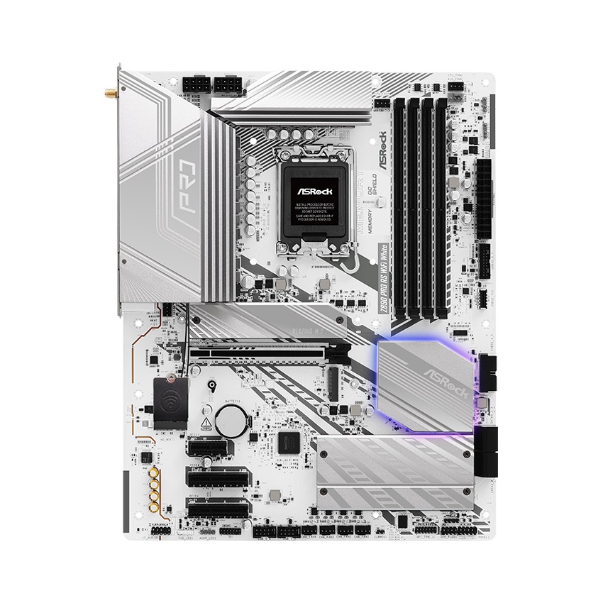 Mainboard ASROCK Z890 PRO RS WIFI WHITE (Intel Z890, Socket 1851, ATX, 4 khe RAM DDR5)