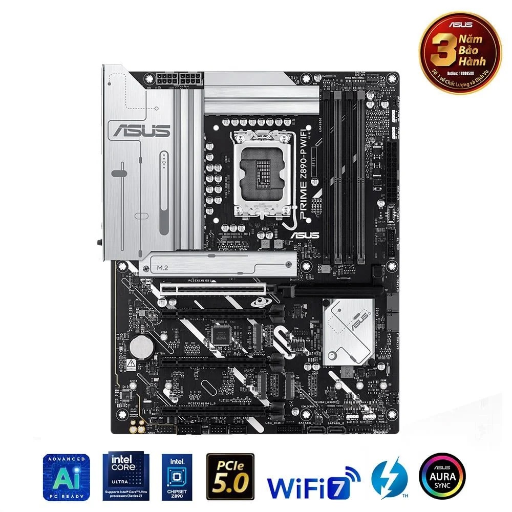 Mainboard ASUS PRIME Z890-P WIFI CSM (Intel Z890, Socket 1851, ATX, 4 khe RAM DDR5)