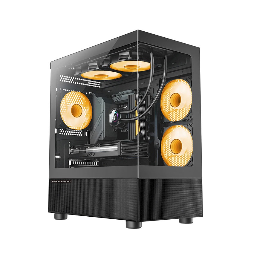 Vỏ Case KENOO ESPORT MK200 Black ( Matx, Màu Đen) - Case Bể Cá