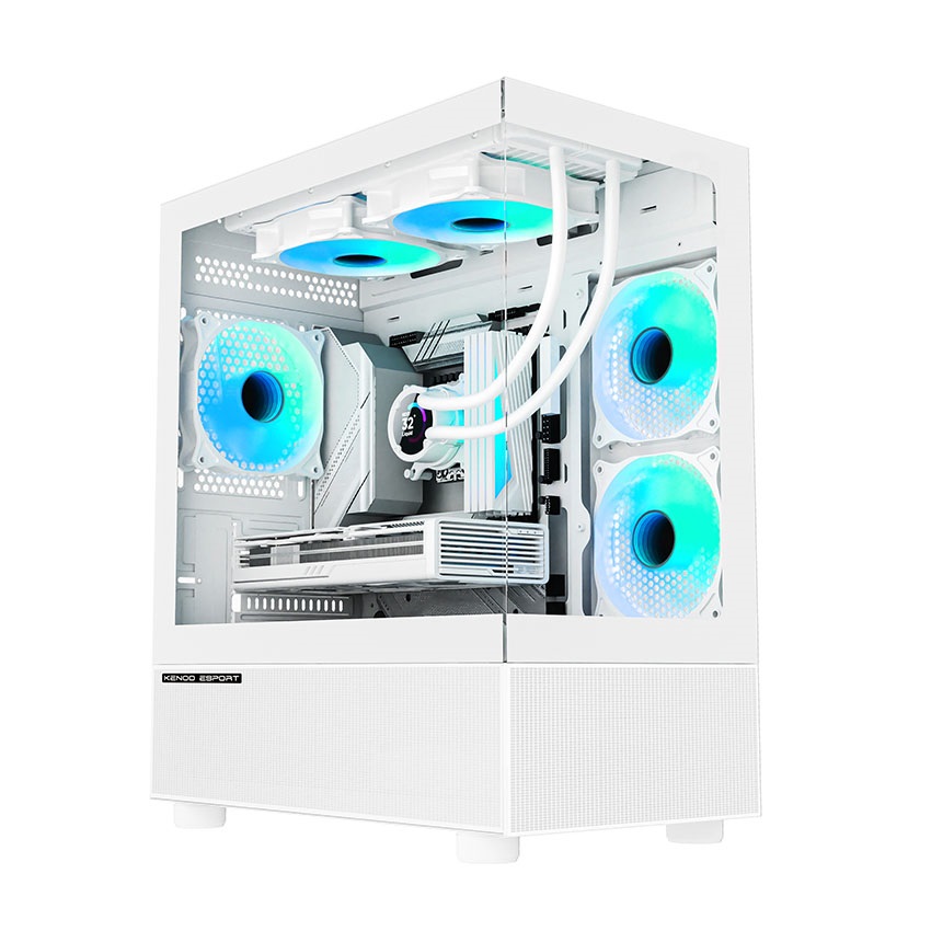 Vỏ Case KENOO ESPORT MK200 White ( Matx, Màu Trắng) - Case Bể Cá