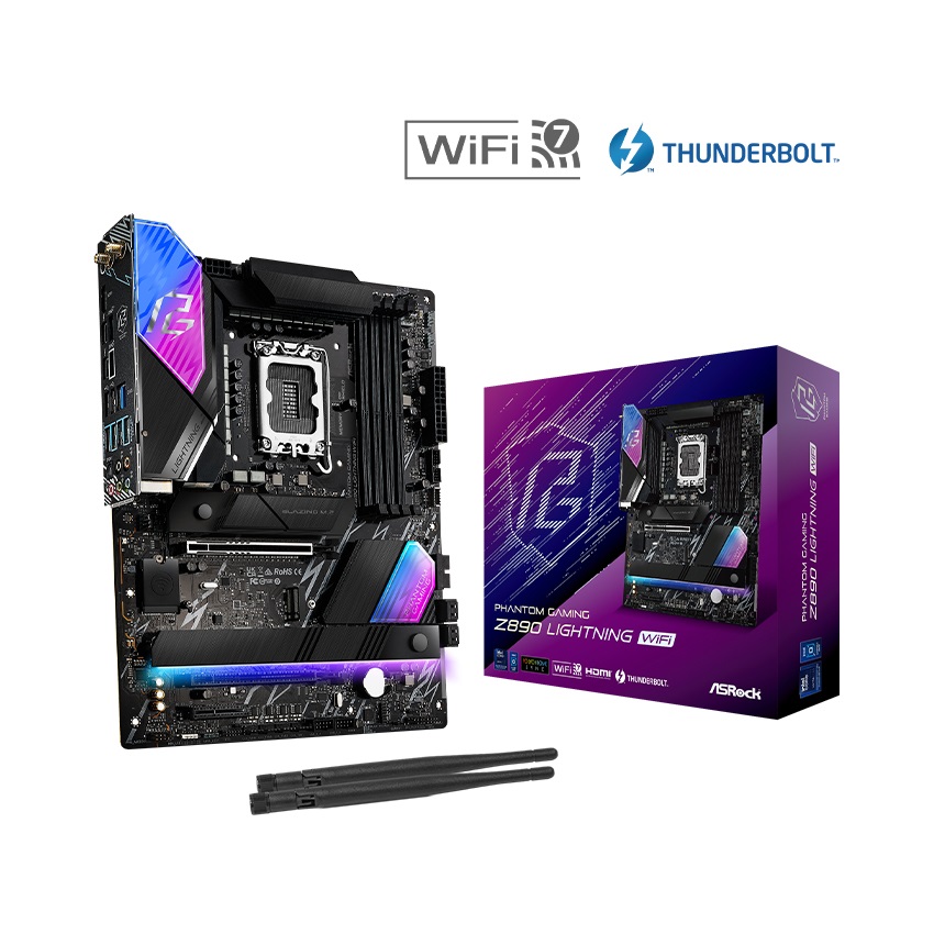 Mainboard ASROCK PG Z890 LIGHTNING WIFI (Intel Z890, Socket 1851, ATX, 4 khe RAM DDR5)