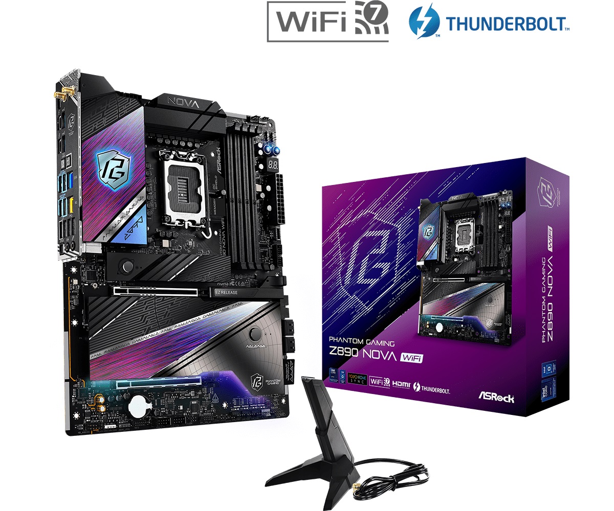 Mainboard ASROCK PG Z890 NOVA WIFI (Intel Z890, Socket 1851, ATX, 4 khe RAM DDR5)