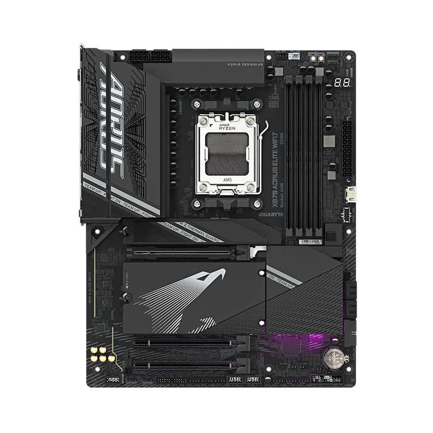 Mainboard GIGABYTE X870E AORUS ELITE WIFI7 (AMD X870E, Socket AM5, ATX, 4 khe RAM DDR5)