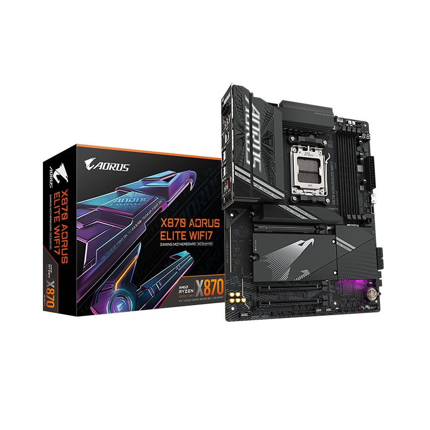 Mainboard GIGABYTE X870E AORUS ELITE WIFI7 (AMD X870E, Socket AM5, ATX, 4 khe RAM DDR5)