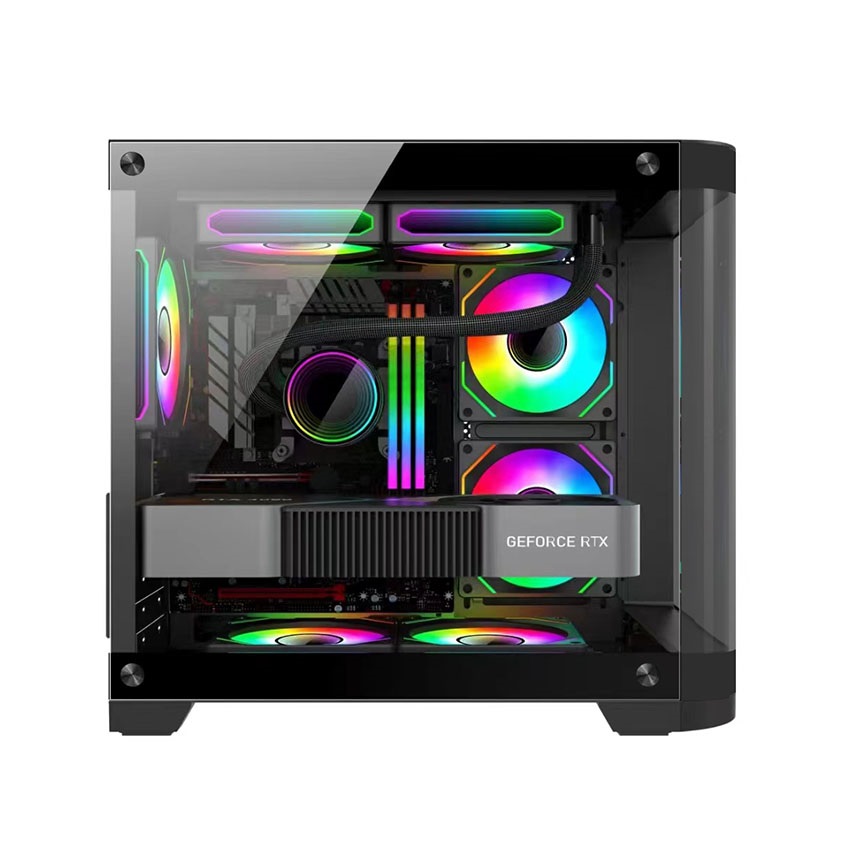 Vỏ case KENOO ESPORT MK400 - Đen (mATX / Mid Tower)