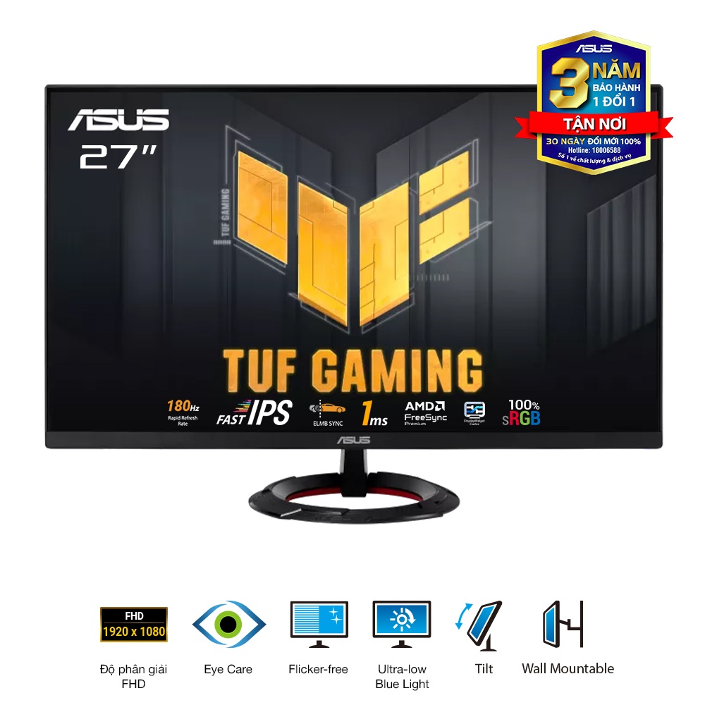 Màn hình ASUS TUF VG279Q3R Phẳng (27 inch/FHD/IPS/180Hz/1ms/Loa)