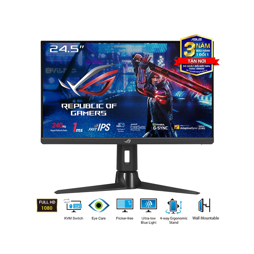 Màn hình Gaming ASUS ROG Strix XG259CM Phẳng (24.5 inch/FHD/IPS/240Hz/1ms)