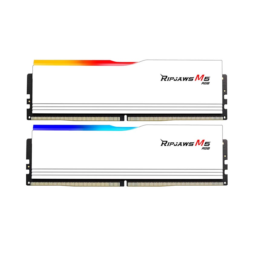 Ram Desktop Gskill RIPJAWS M5 RGB WHITE (F5-6000J3648D16GX2-RM5RW) 32GB (2x16GB) DDR5 6000MHz