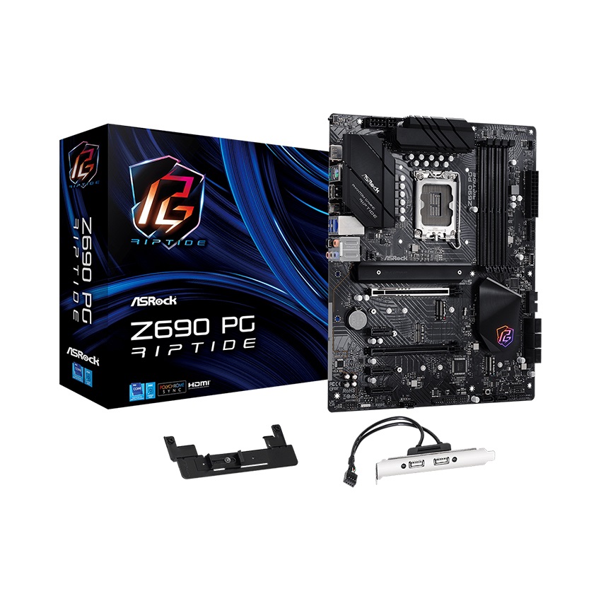   Mainboard ASROCK Z690 PG RIPTIDE (Intel Z690, Socket 1700, ATX, 4 khe Ram DDR4)